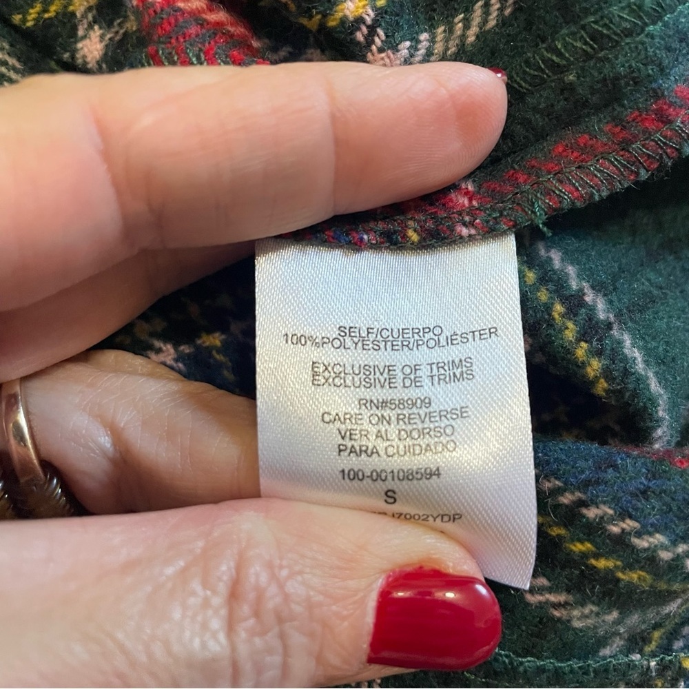 Copper Key Red Green Tartan Jumper Pinafore Dress Holiday Size Junior Small,NWOT - Picture 9 of 9